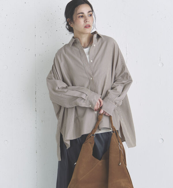 Doux archives「ストライプポンチョシャツ」|シャツ・ブラウス|