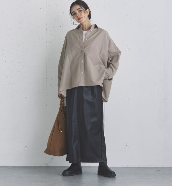 Doux archives「ストライプポンチョシャツ」|シャツ・ブラウス|