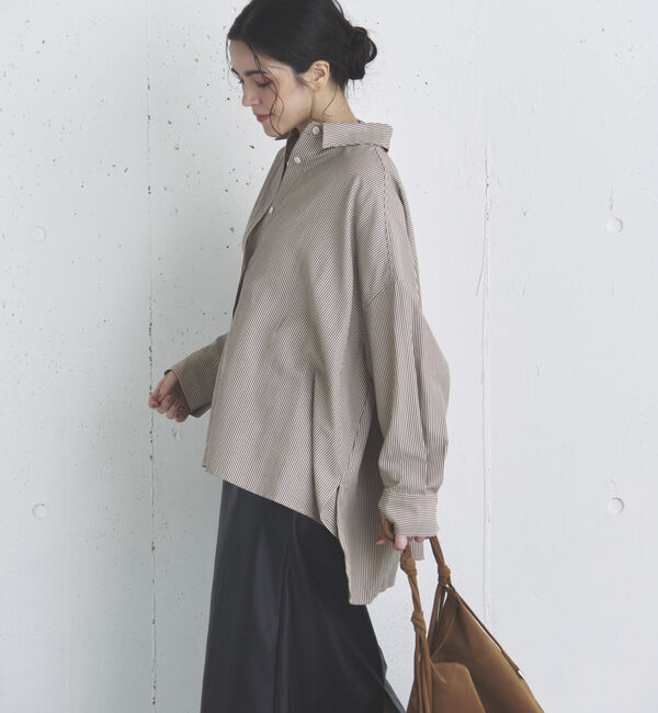 Doux archives「ストライプポンチョシャツ」|シャツ・ブラウス|