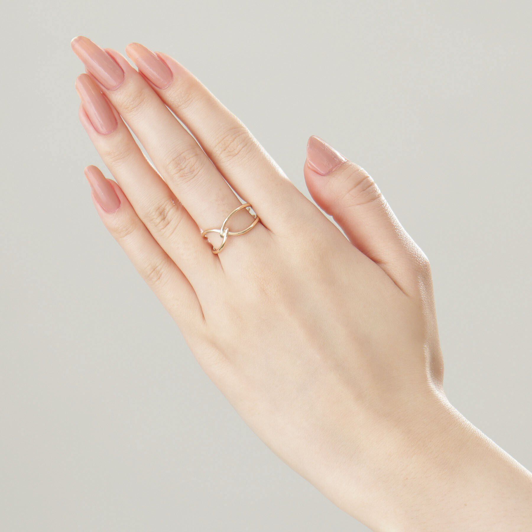 COCOSHNIK「K10ワンストローク ノットリング（16号）」|リング|