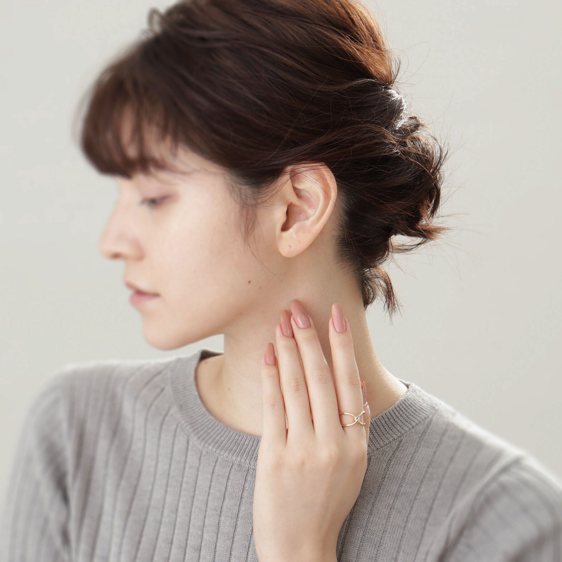 COCOSHNIK「K10ワンストローク ノットリング（16号）」|リング|