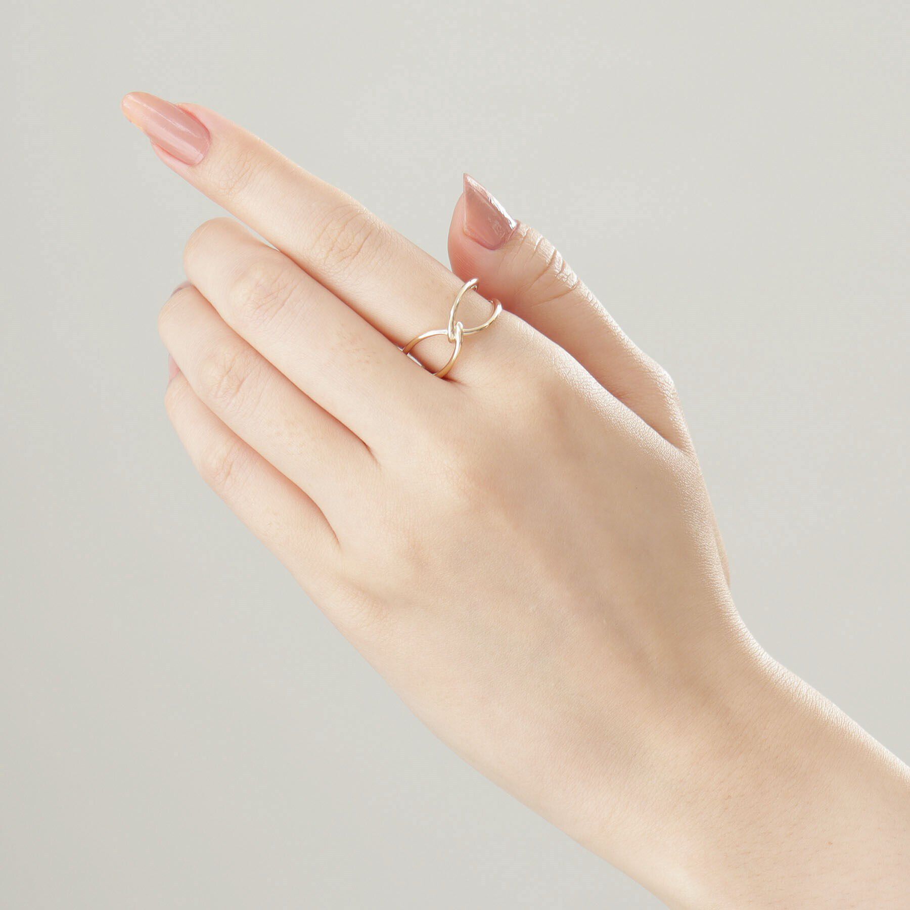 COCOSHNIK「K10ワンストローク ノットリング（16号）」|リング|