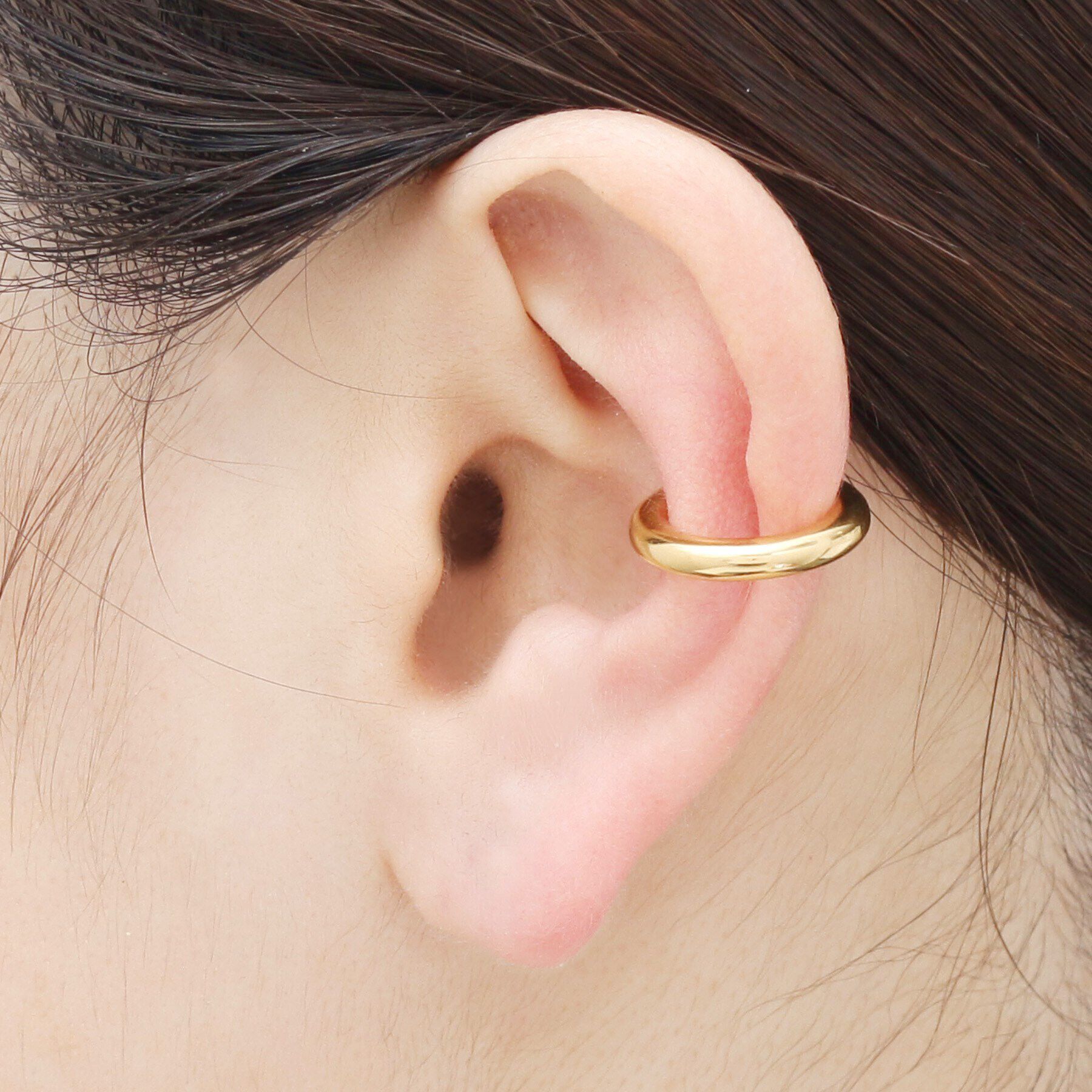 COCOSHNIK「シルバー 丸線 イヤーカフ GP」|イヤリング|