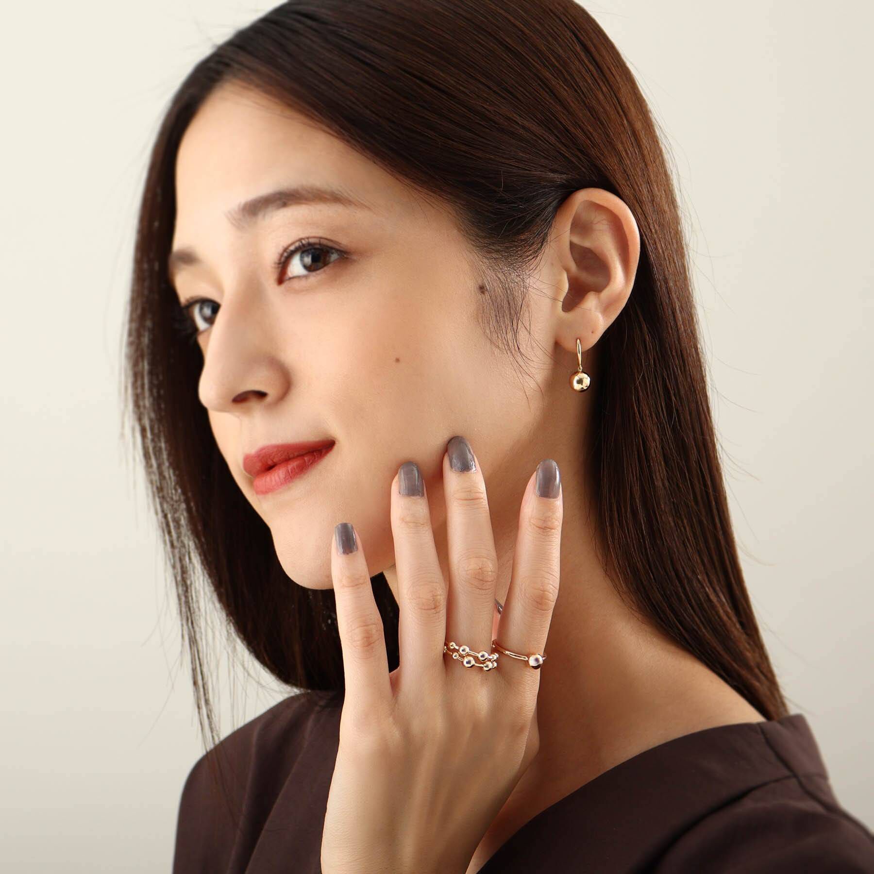 COCOSHNIK「K10中空ボールランダム2連 リング」|リング|