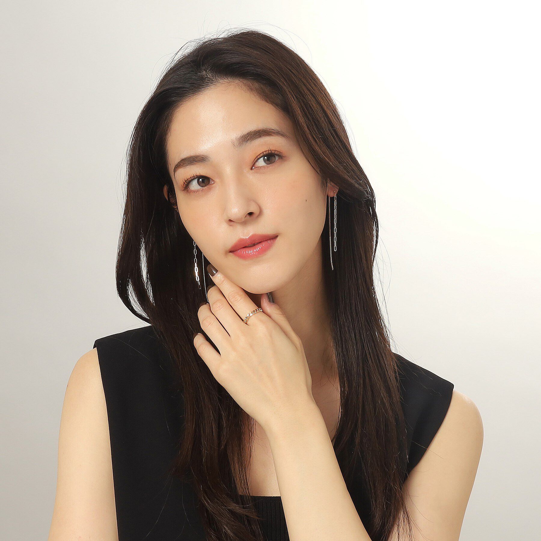 COCOSHNIK「K10カットキヘイチェーン リング」|リング|