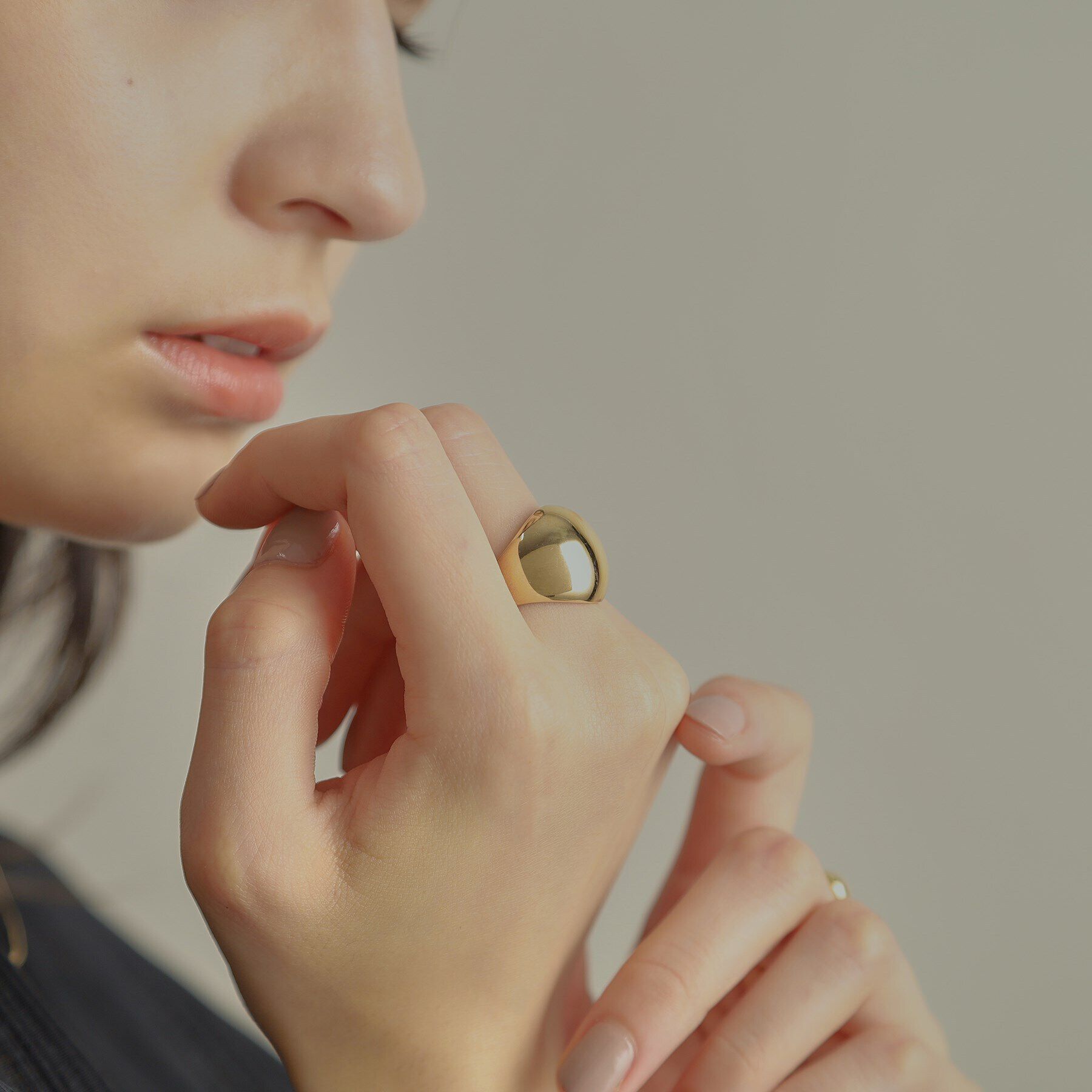 COCOSHNIK「K10プランプシェイプ リング」|リング|