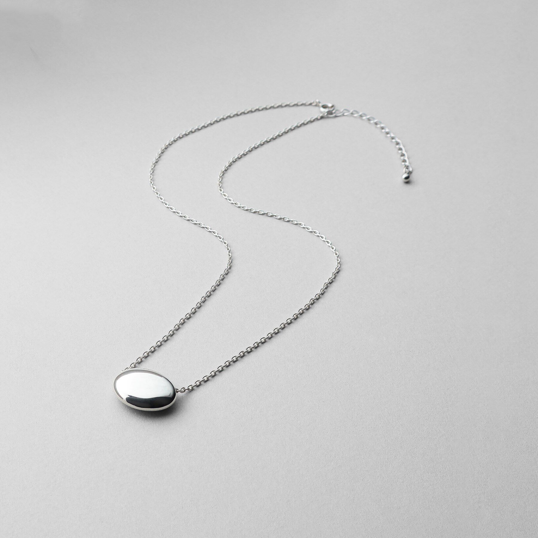 COCOSHNIK ONKITSCH「シルバー ホロウオーバルシェイプネックレスS」|ネックレス|