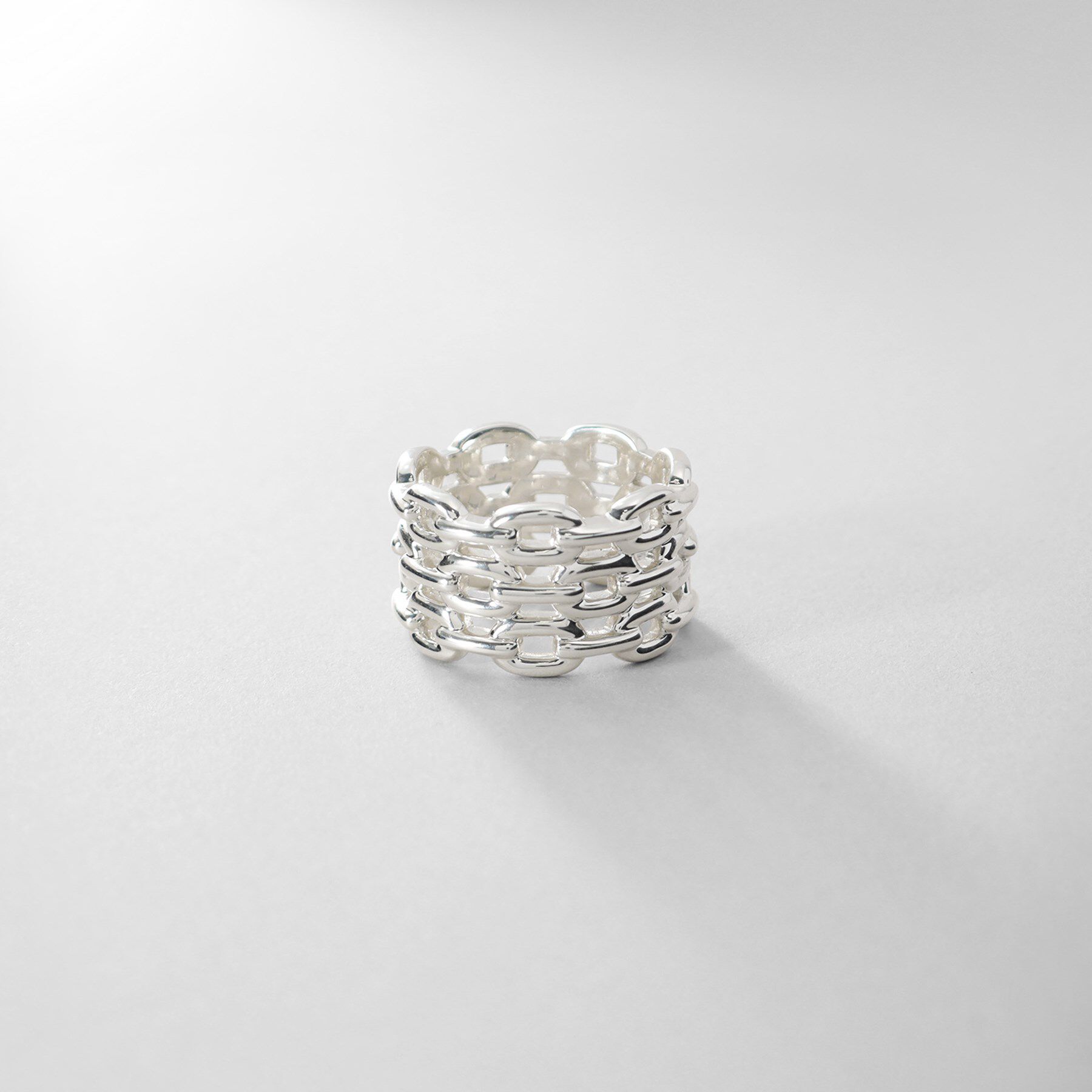 COCOSHNIK ONKITSCH「シルバー トリプルPCチェーンモチーフリング」|リング|シルバー(600)