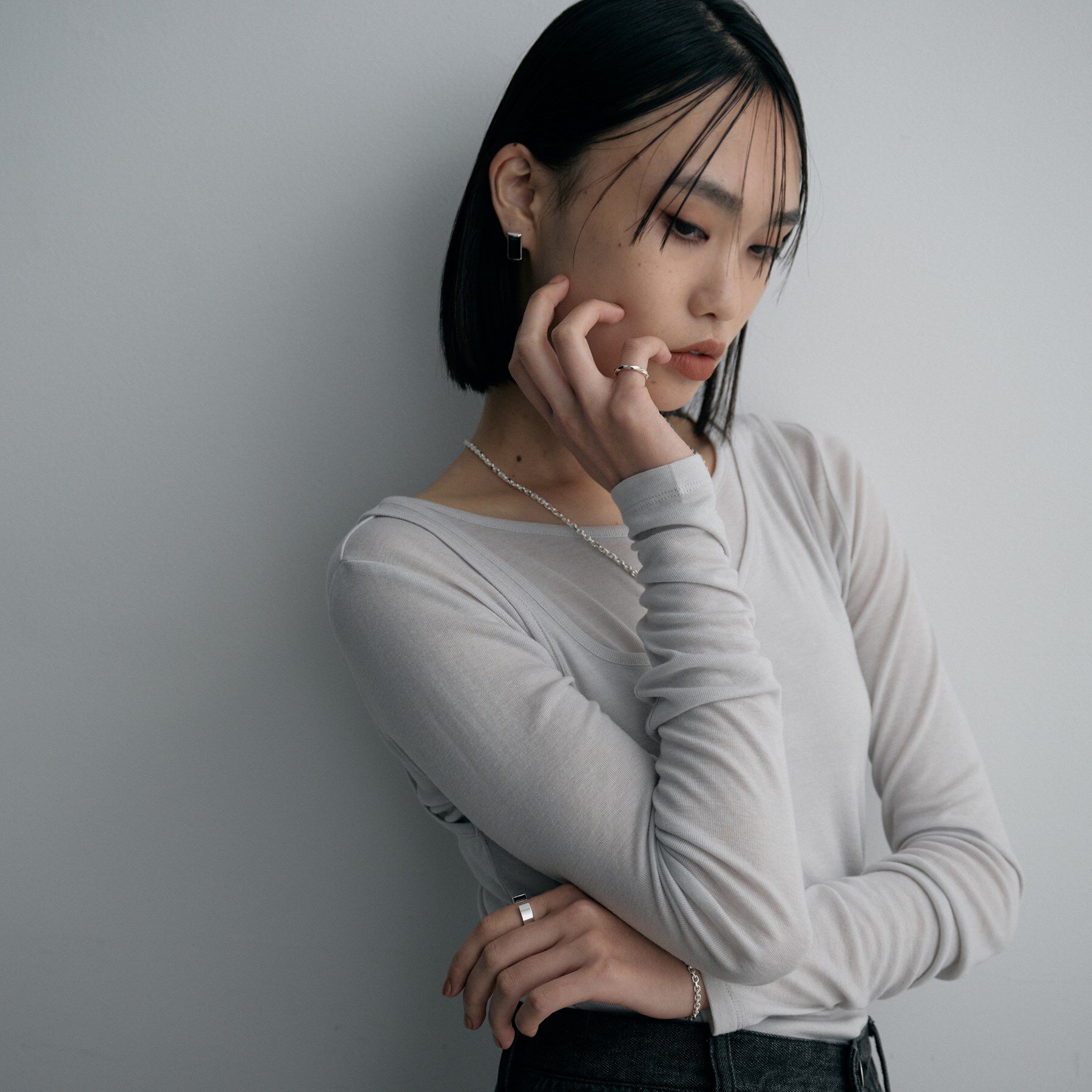 COCOSHNIK ONKITSCH「シルバー スクリューピンキーリング」|リング|