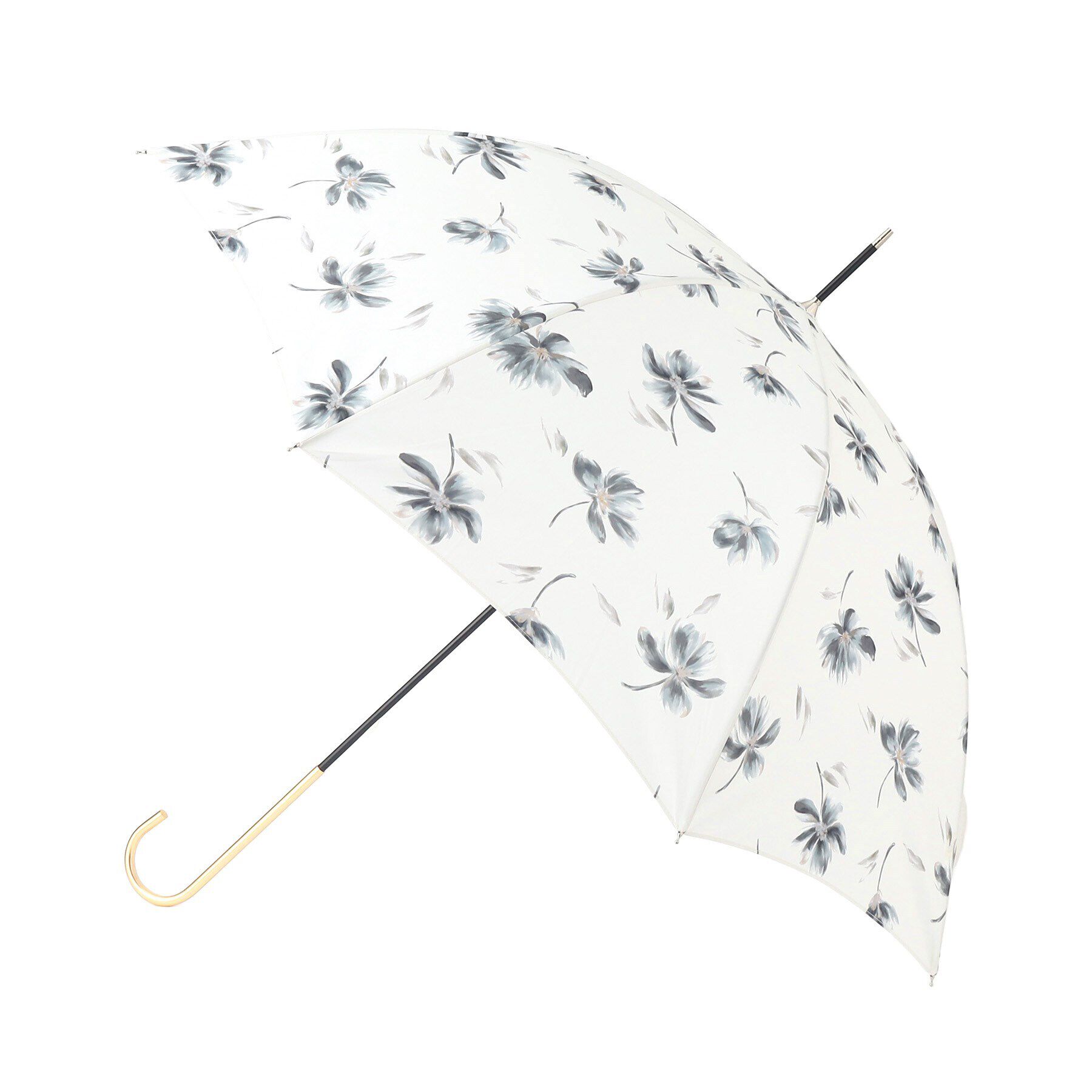 SHOO･LA･RUE「【長傘/晴雨兼用/because】ウォーターフルールフラワーアンブレラ」|傘|オフホワイト(003