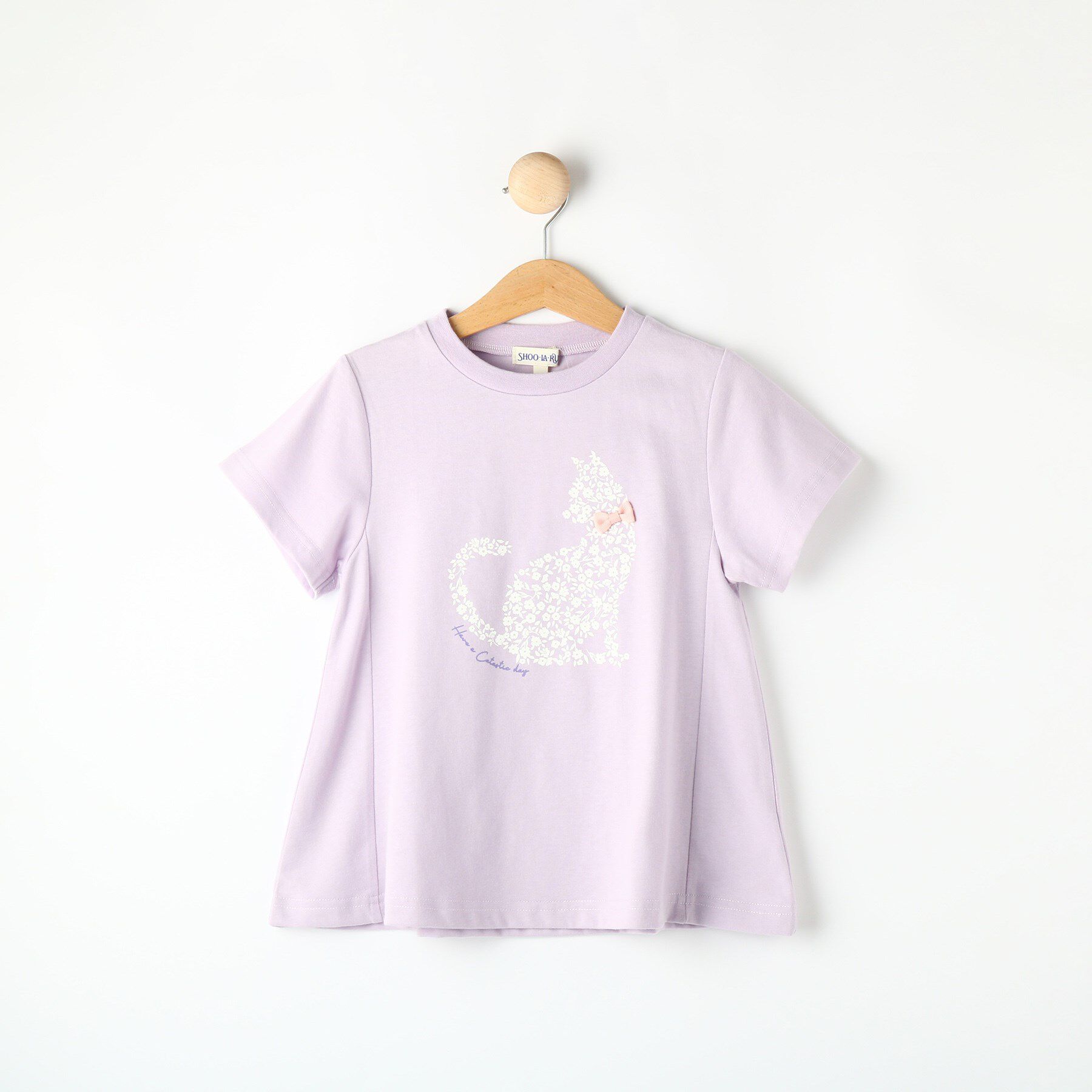 SHOO･LA･RUE「【100-120cm】プリントフレアTシャツ」|Tシャツ・カットソー|ラベンダー(080)
