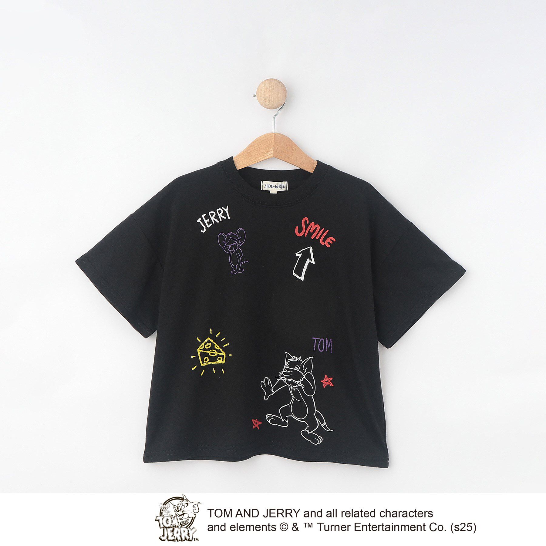 SHOO･LA･RUE「【TOM and JERRY】ひんやりラクガキTシャツ」|Tシャツ・カットソー|ブラック(019)