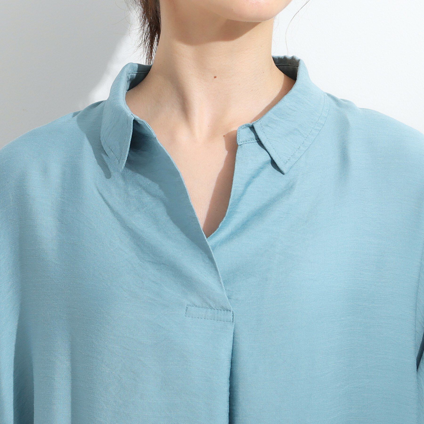 SHOO･LA･RUE「【ひんやり/S-LL】すっきりきれいに体型カバー コクーンシルエットワンピース」|チュニック|