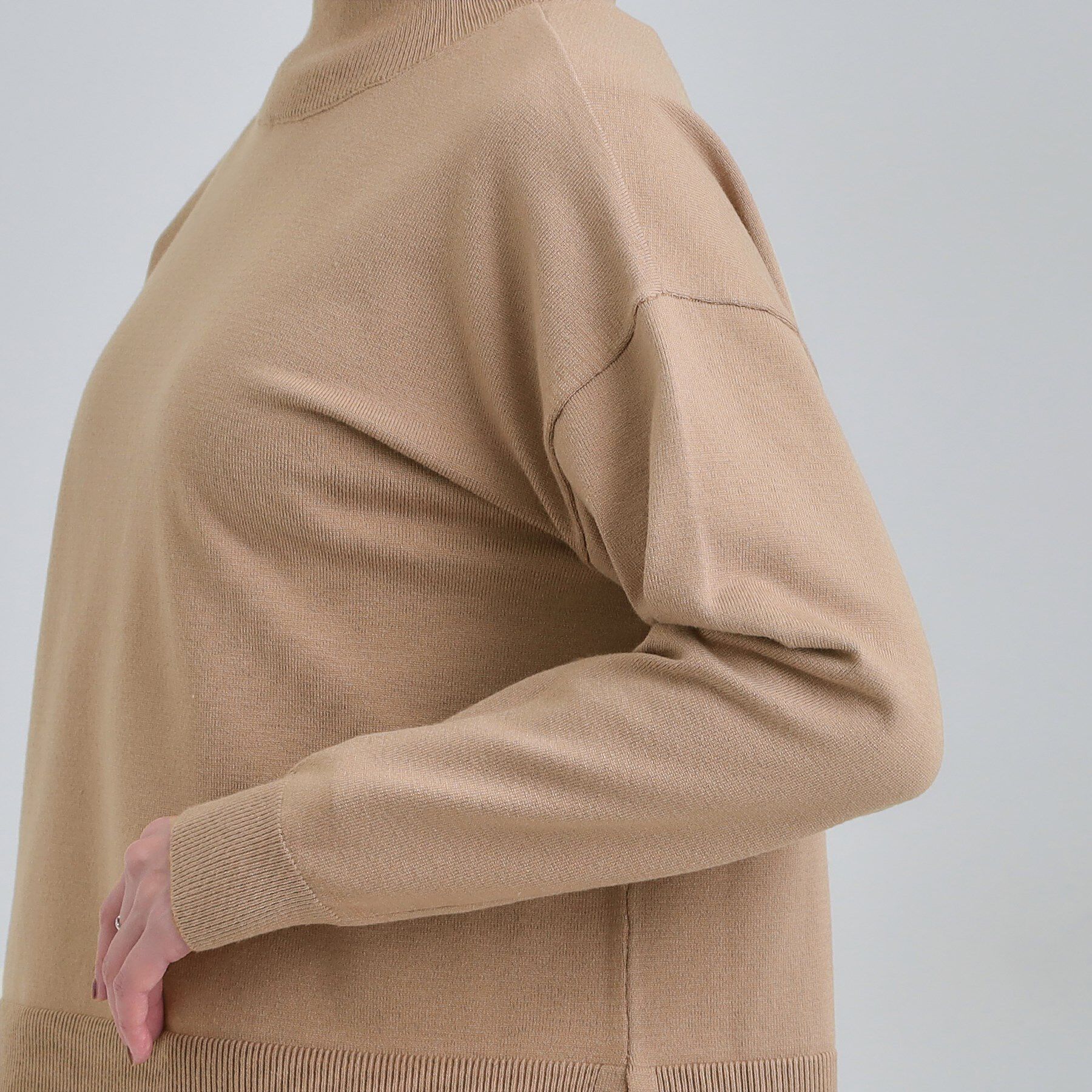 SHOO･LA･RUE「【2点セット/S-LL】時短で決まる もちもちニット＆裾シャツインナー」|その他|