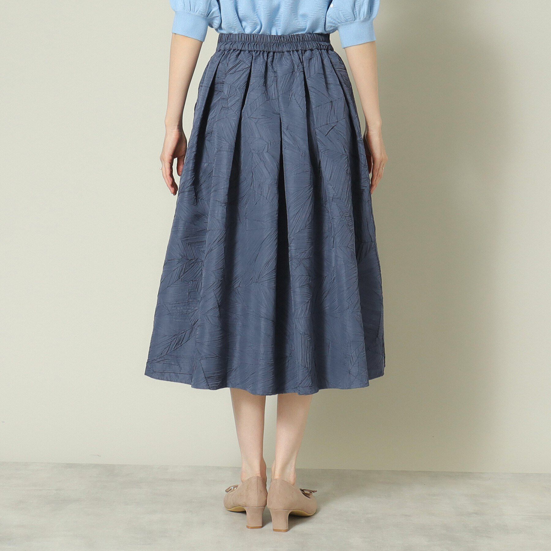 ITS&rsquo;DEMO「【腰回りカバー／ウエストゴム／手洗い可】エンボススカート」|スカート|