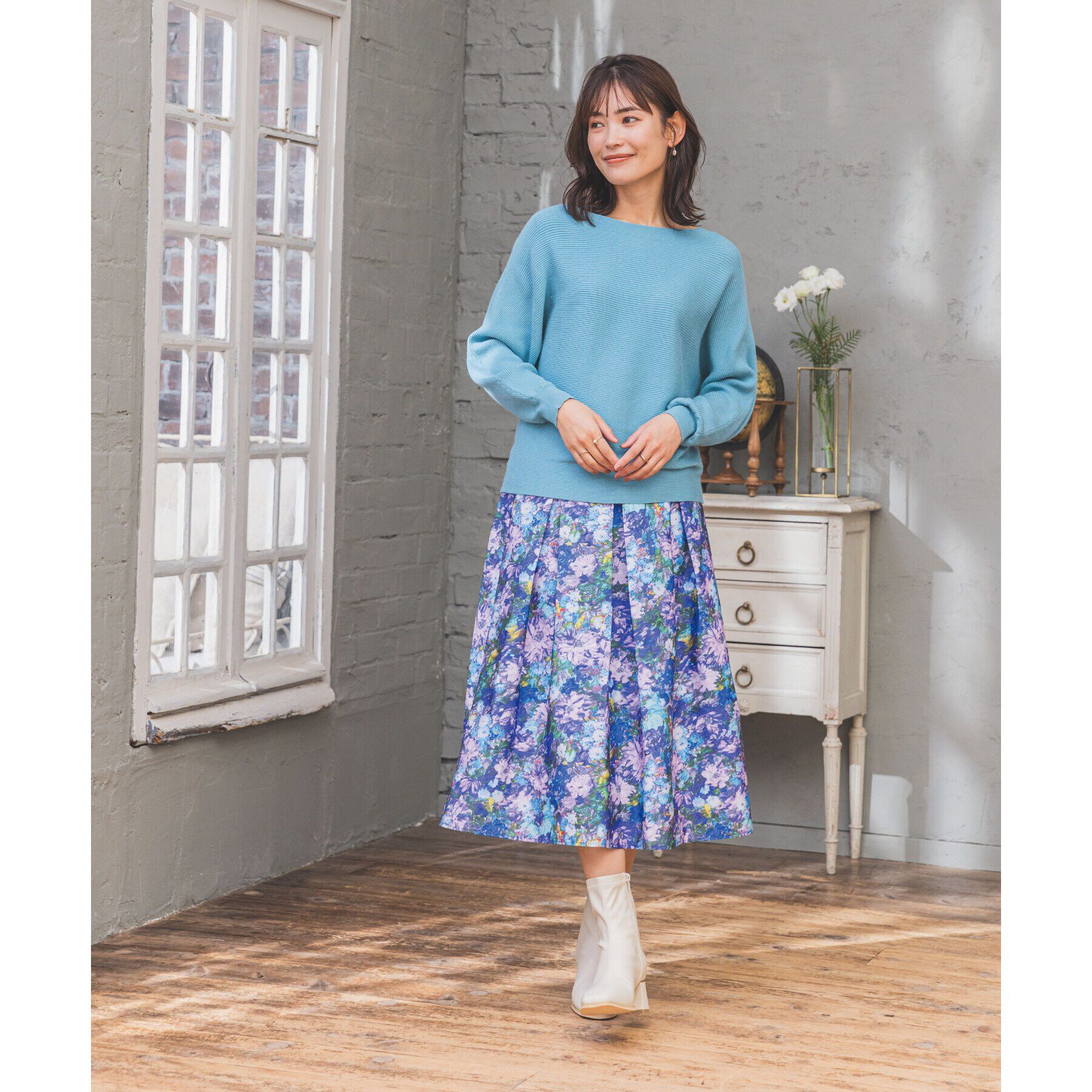 ITS&rsquo;DEMO「【定番人気／肌触り柔らか／手洗い可】ラメリブドルマンニット」|ニット・セーター|