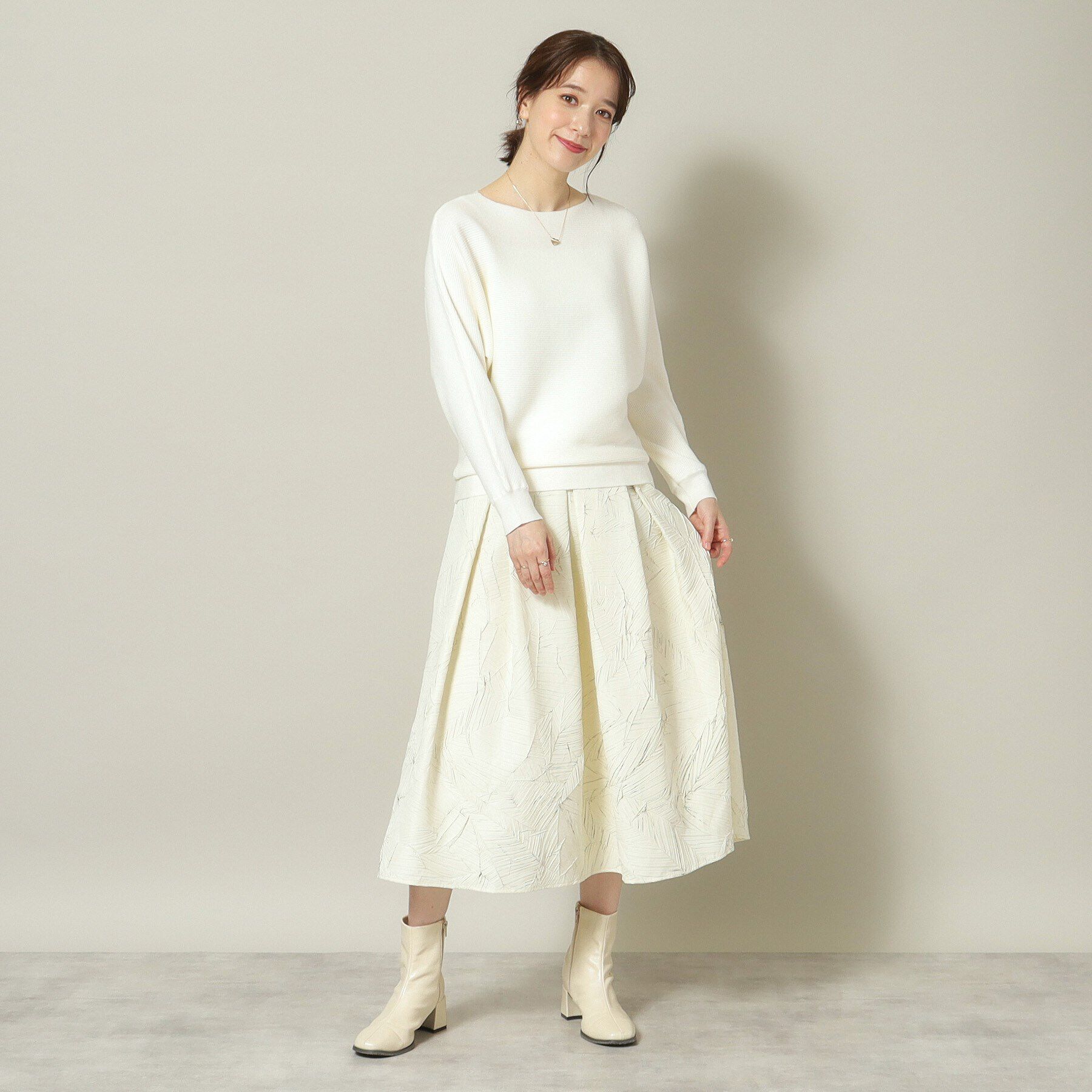 ITS&rsquo;DEMO「【定番人気／肌触り柔らか／手洗い可】ラメリブドルマンニット」|ニット・セーター|