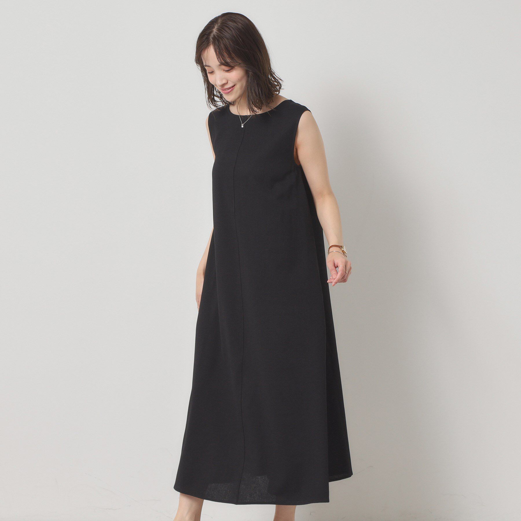 ITS&rsquo;DEMO「【清涼感／手洗い可】麻調メッシュワンピース」|ワンピース|