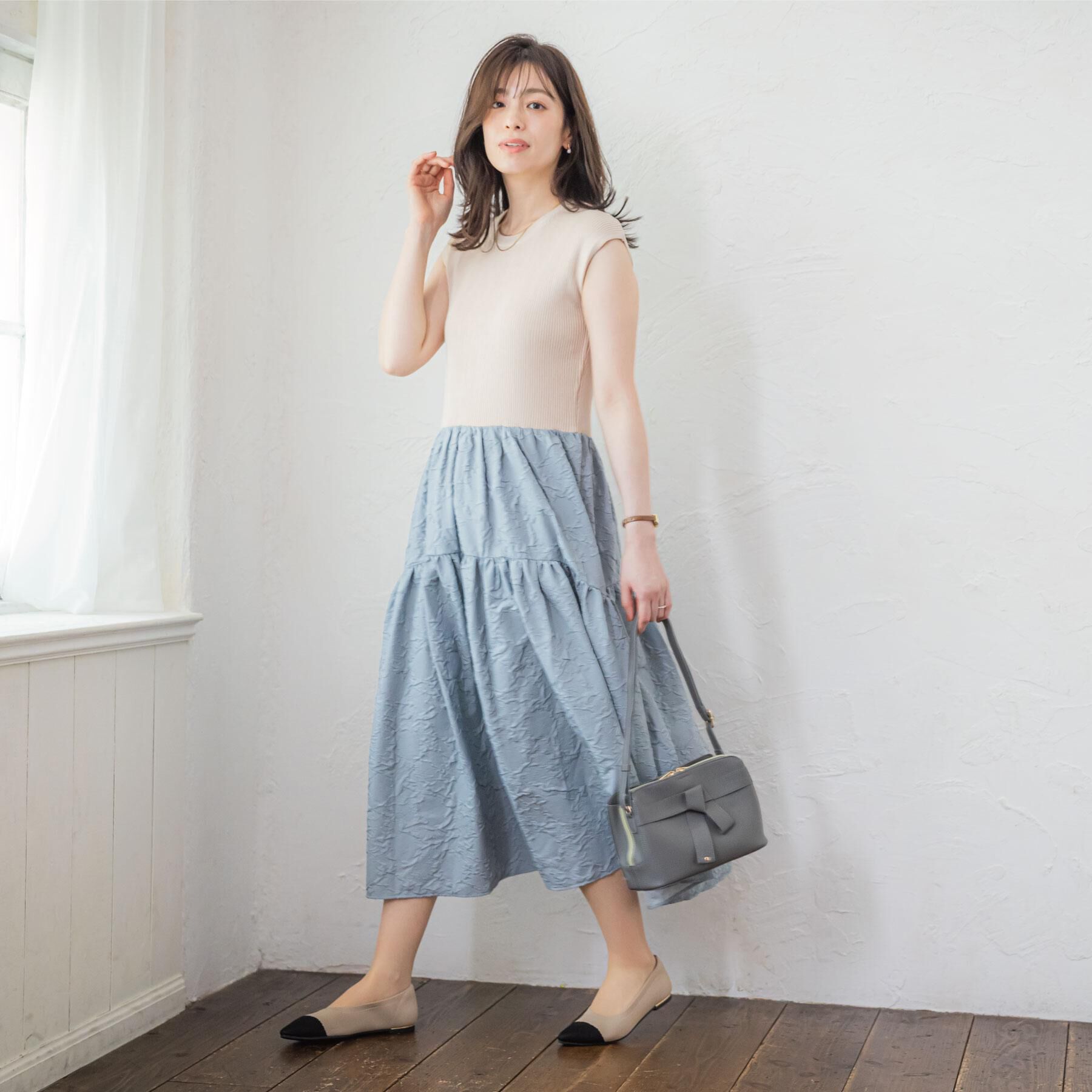 ITS&rsquo;DEMO「【手洗い可】ドッキングワンピース」|ワンピース|