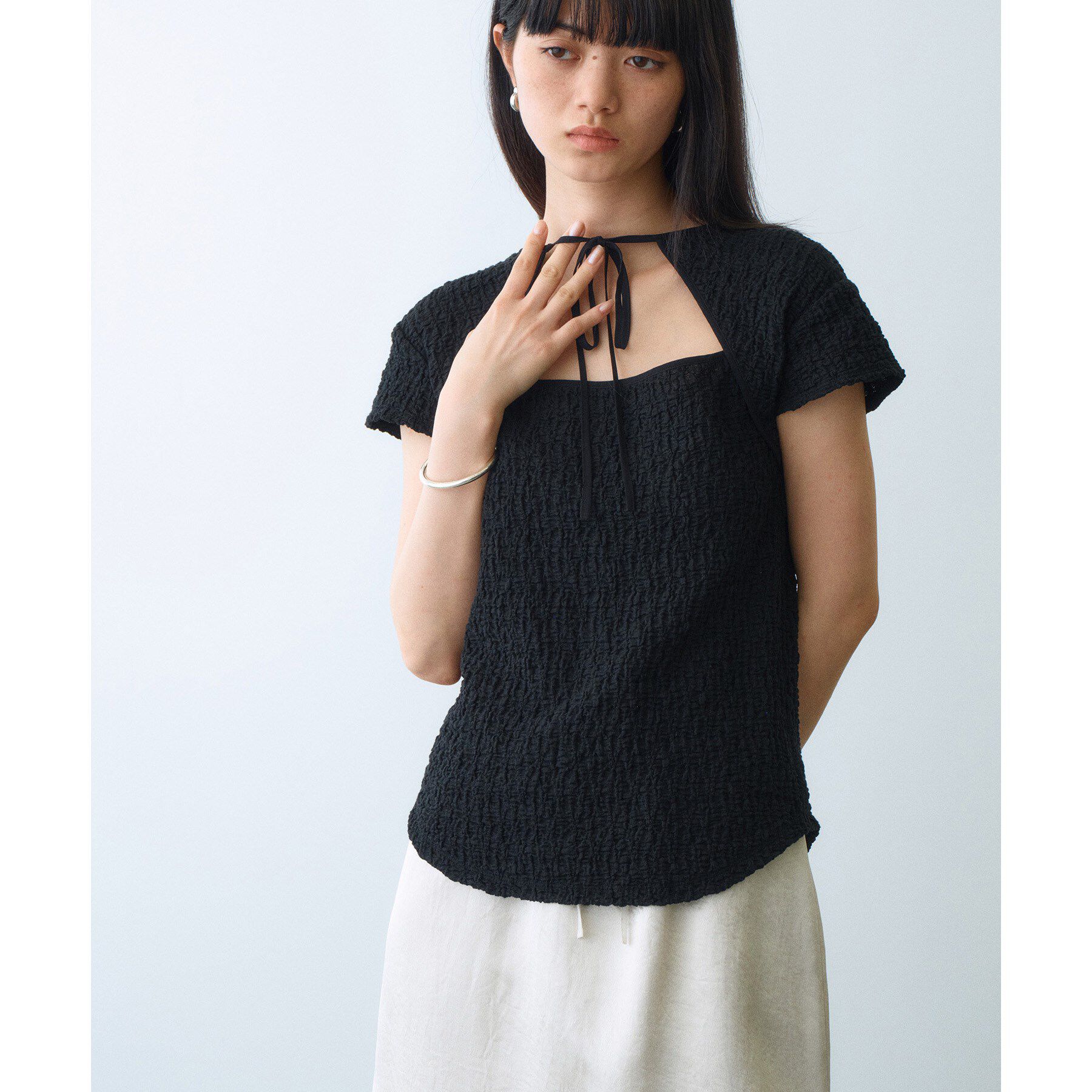 CODE A「femi cut pullover」|Tシャツ・カットソー|ブラック(019)