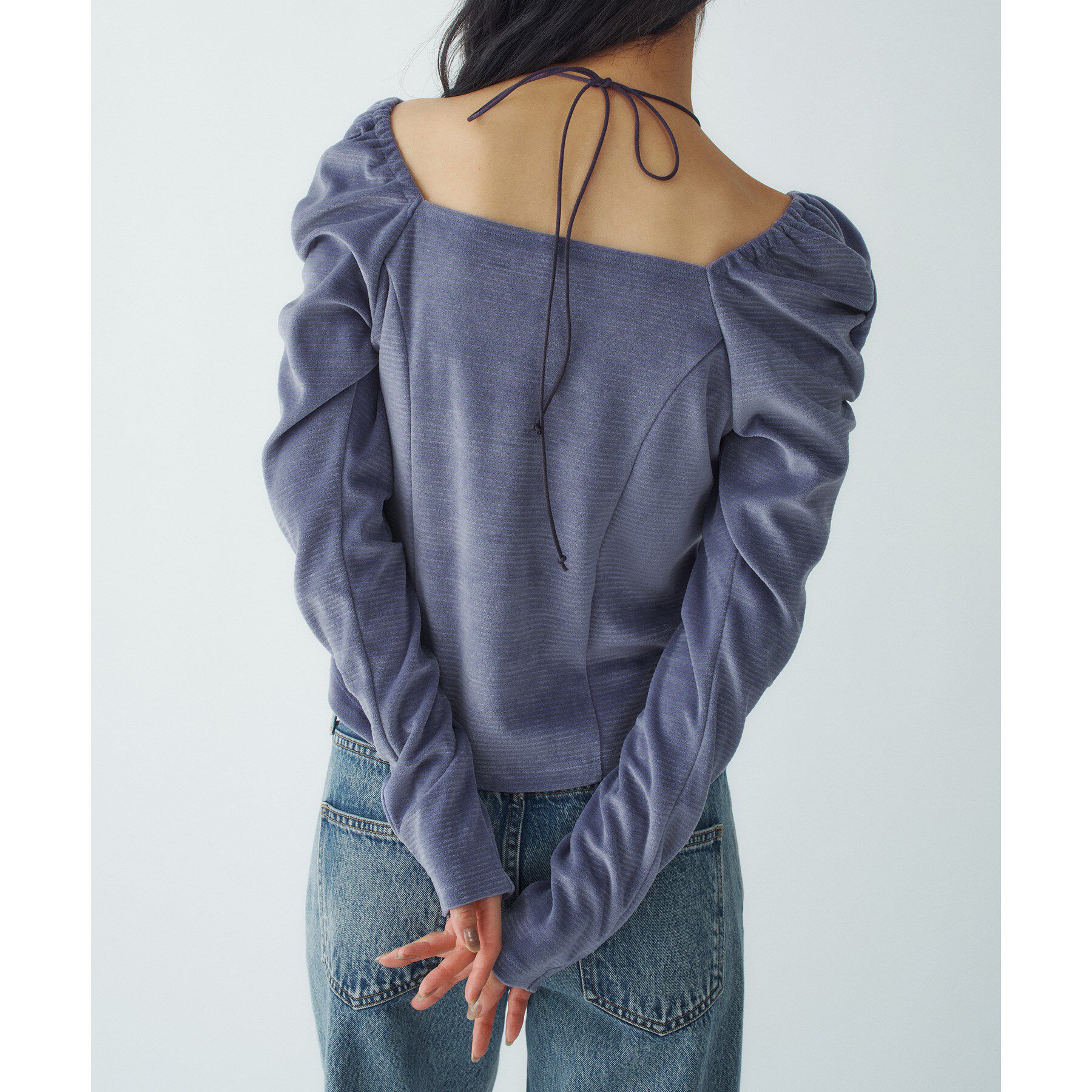 CODE A「velour square puff top」|Tシャツ・カットソー|