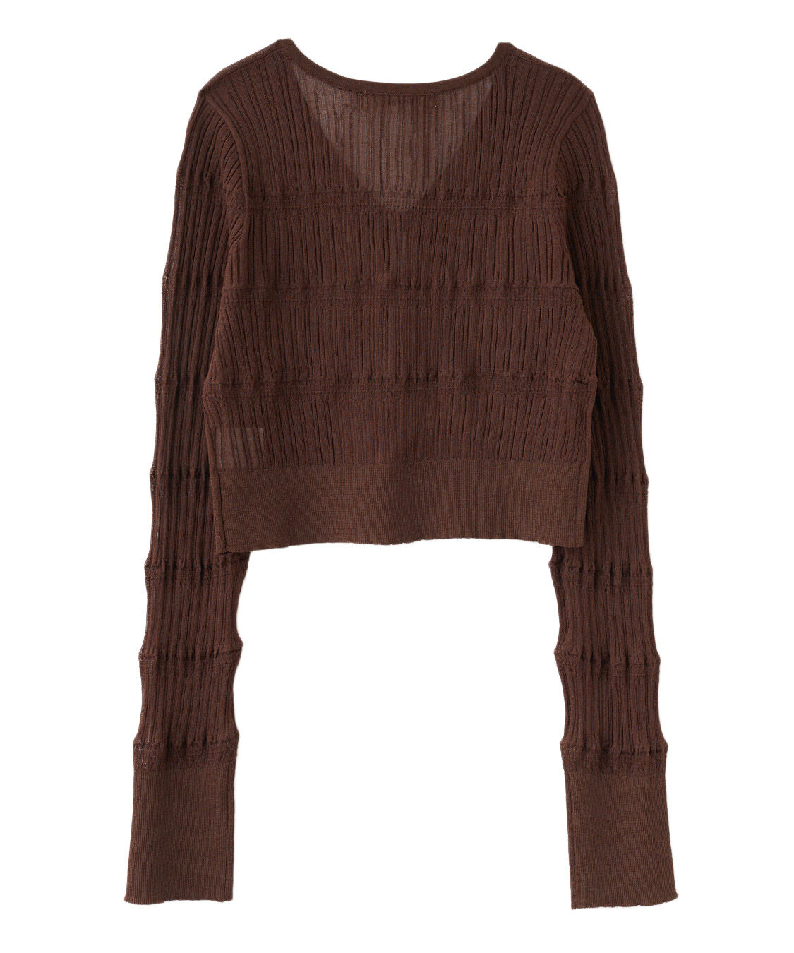 COCO DEAL「シアー柄編みニットカーディガン」|ニット・セーター|