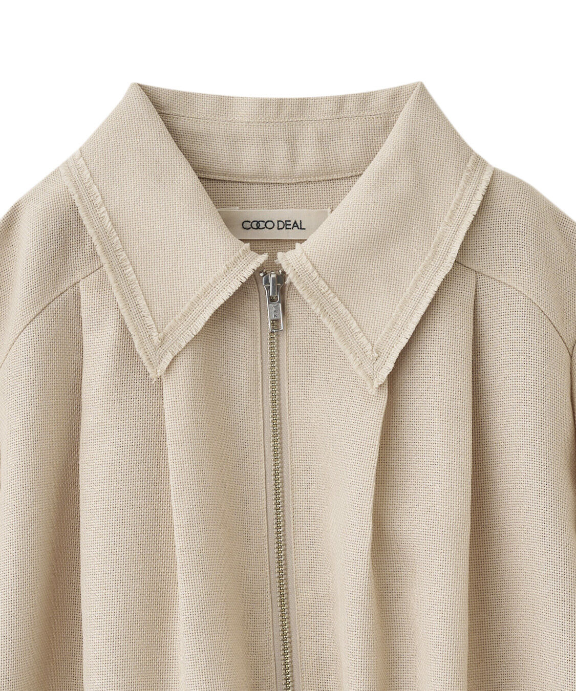 COCO DEAL「リネンライクツィードブルゾン」|ブルゾン・スタジャン|