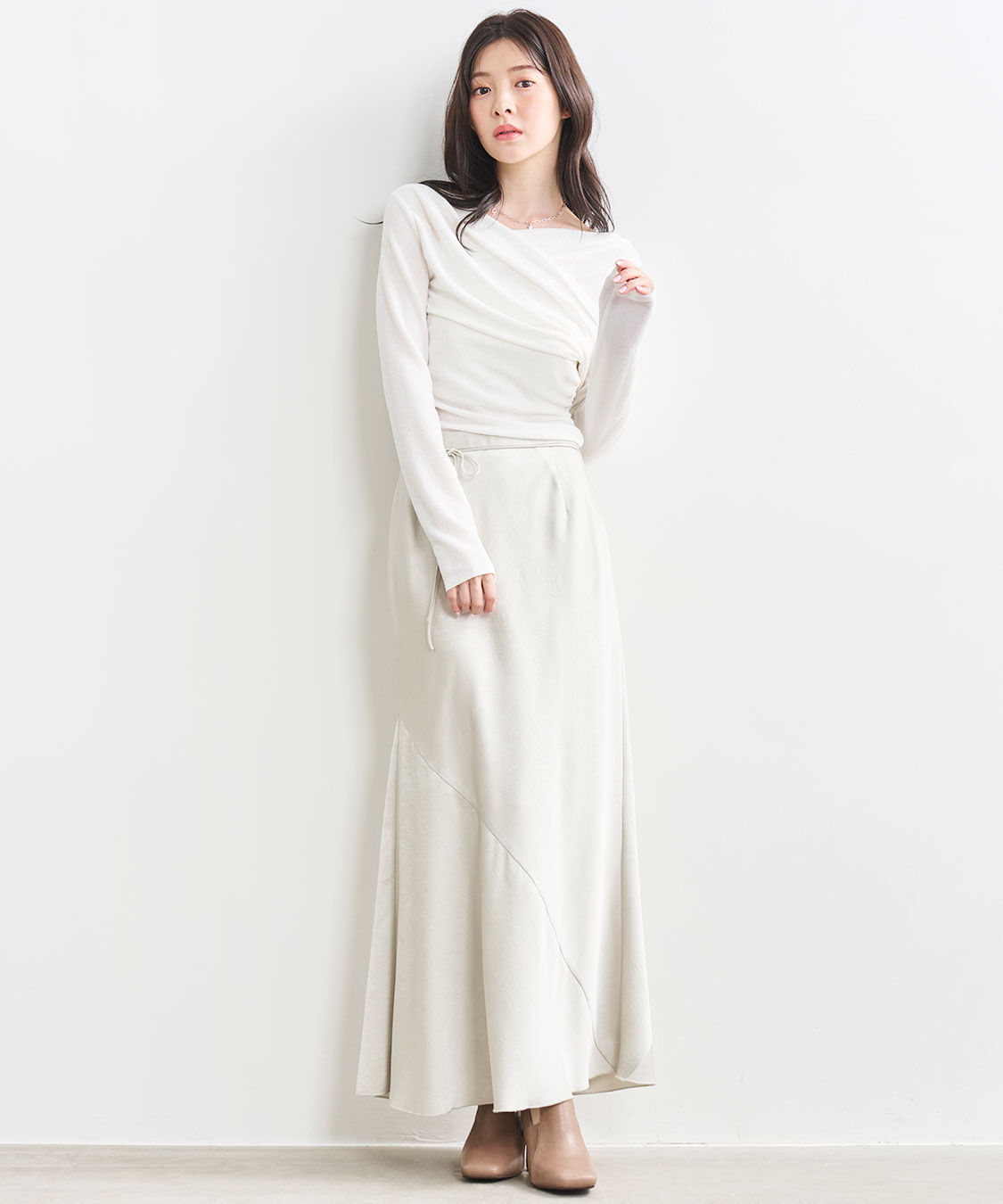 COCO DEAL「サテンナロースカート」|スカート|