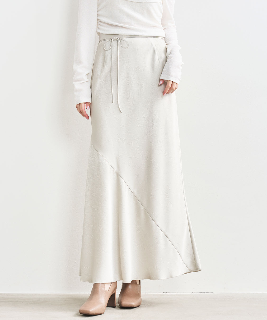 COCO DEAL「サテンナロースカート」|スカート|