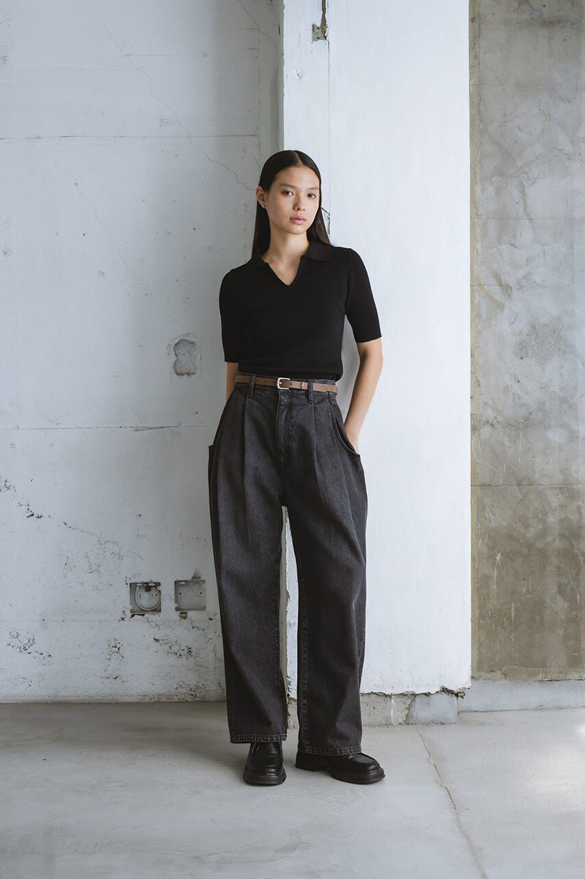 STYLEMIXER「フロントホールニットポロ」|ニット・セーター|