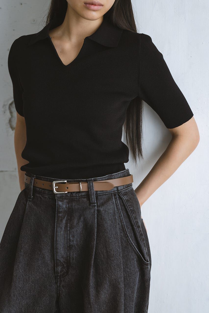 STYLEMIXER「フロントホールニットポロ」|ニット・セーター|