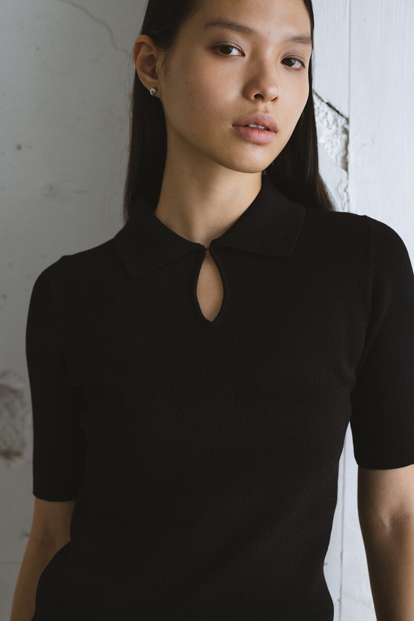 STYLEMIXER「フロントホールニットポロ」|ニット・セーター|