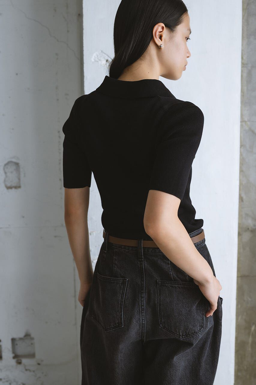 STYLEMIXER「フロントホールニットポロ」|ニット・セーター|