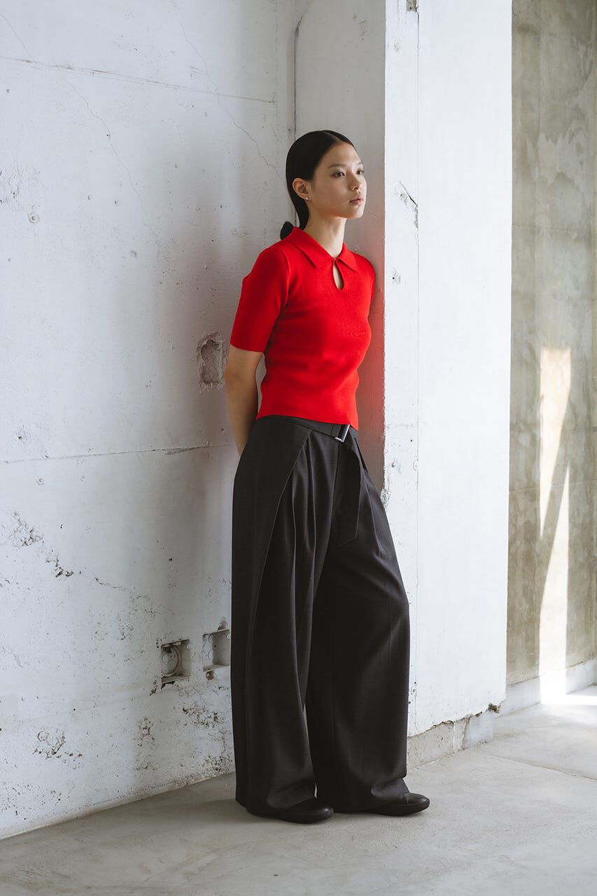 STYLEMIXER「フロントホールニットポロ」|ニット・セーター|