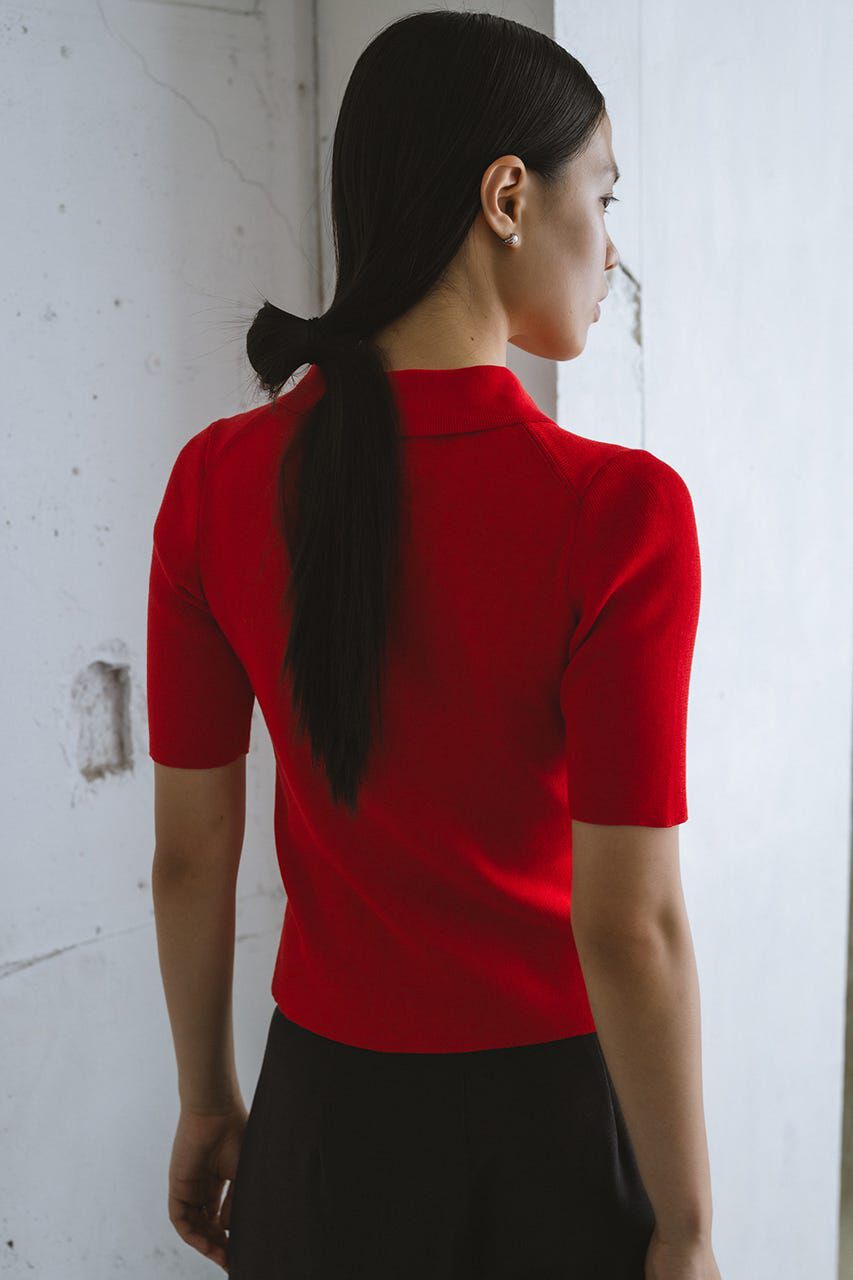 STYLEMIXER「フロントホールニットポロ」|ニット・セーター|