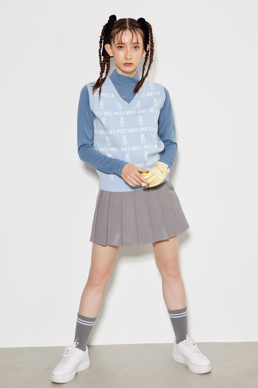 rienda「ニットロゴJQ ベスト」|ダウンベスト・ベスト|