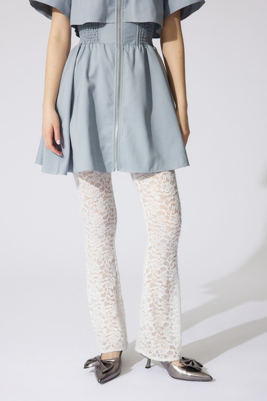 rienda「レースフレアジャストウエストパンツ」|その他|