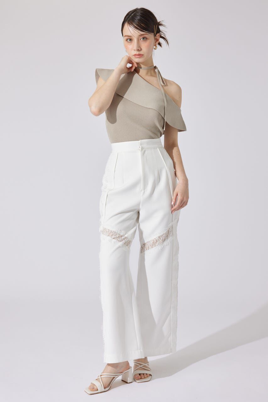 rienda「ワンショルダーニットトップス」|シャツ・ブラウス|