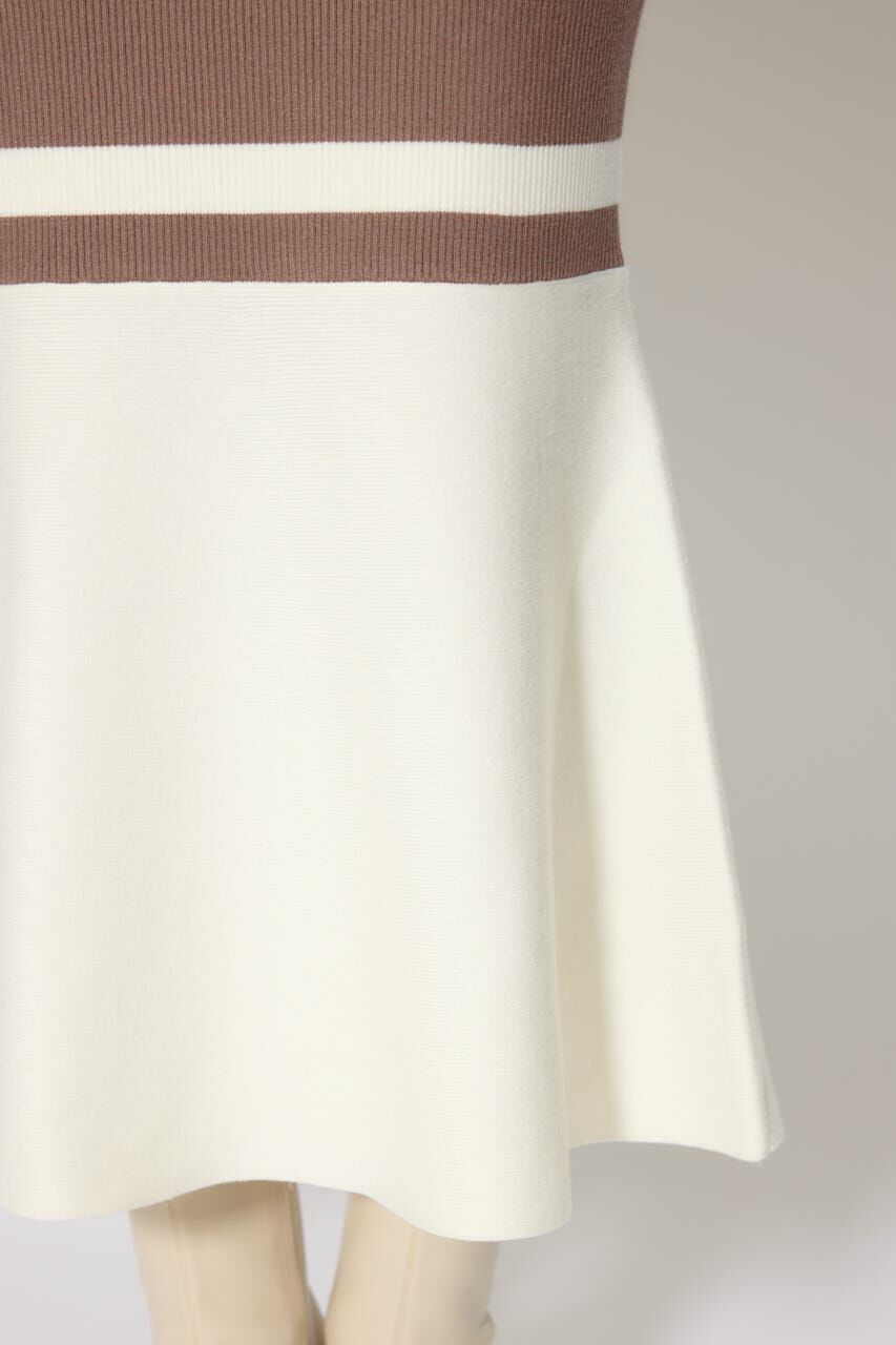 rienda「バイカラーカーデセットニットワンピース」|ワンピース|