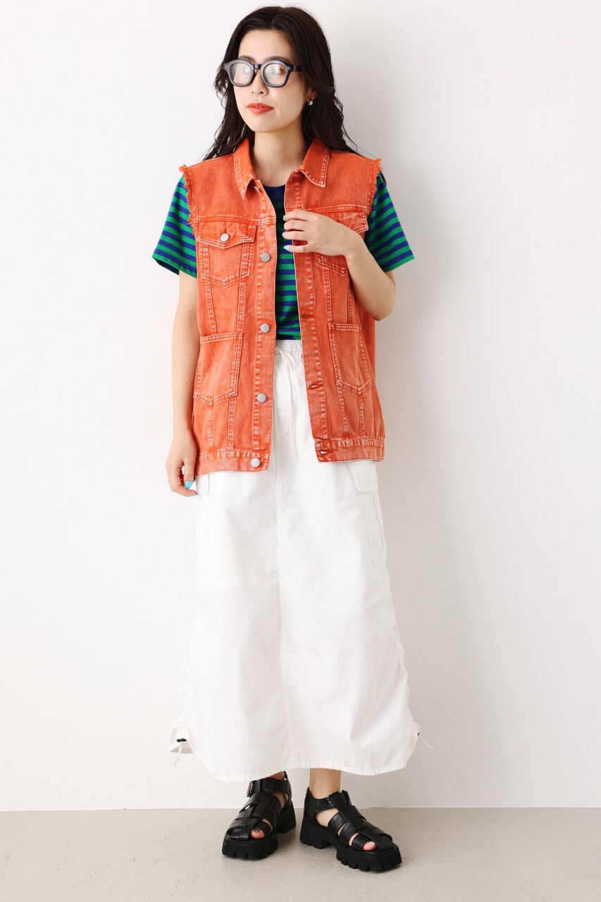 RODEO CROWNS「（WEB限定）カラーデニムベスト」|ダウンベスト・ベスト|