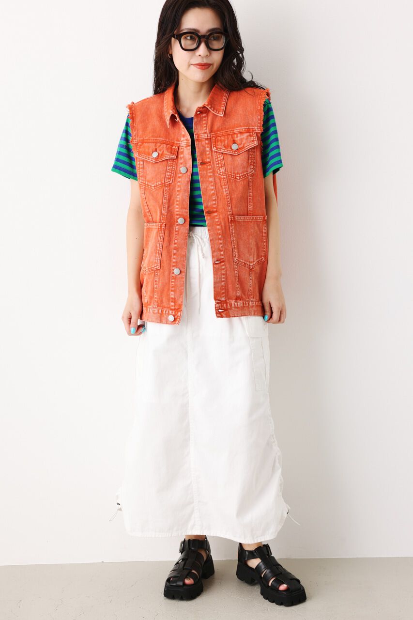 RODEO CROWNS「（WEB限定）カラーデニムベスト」|ダウンベスト・ベスト|