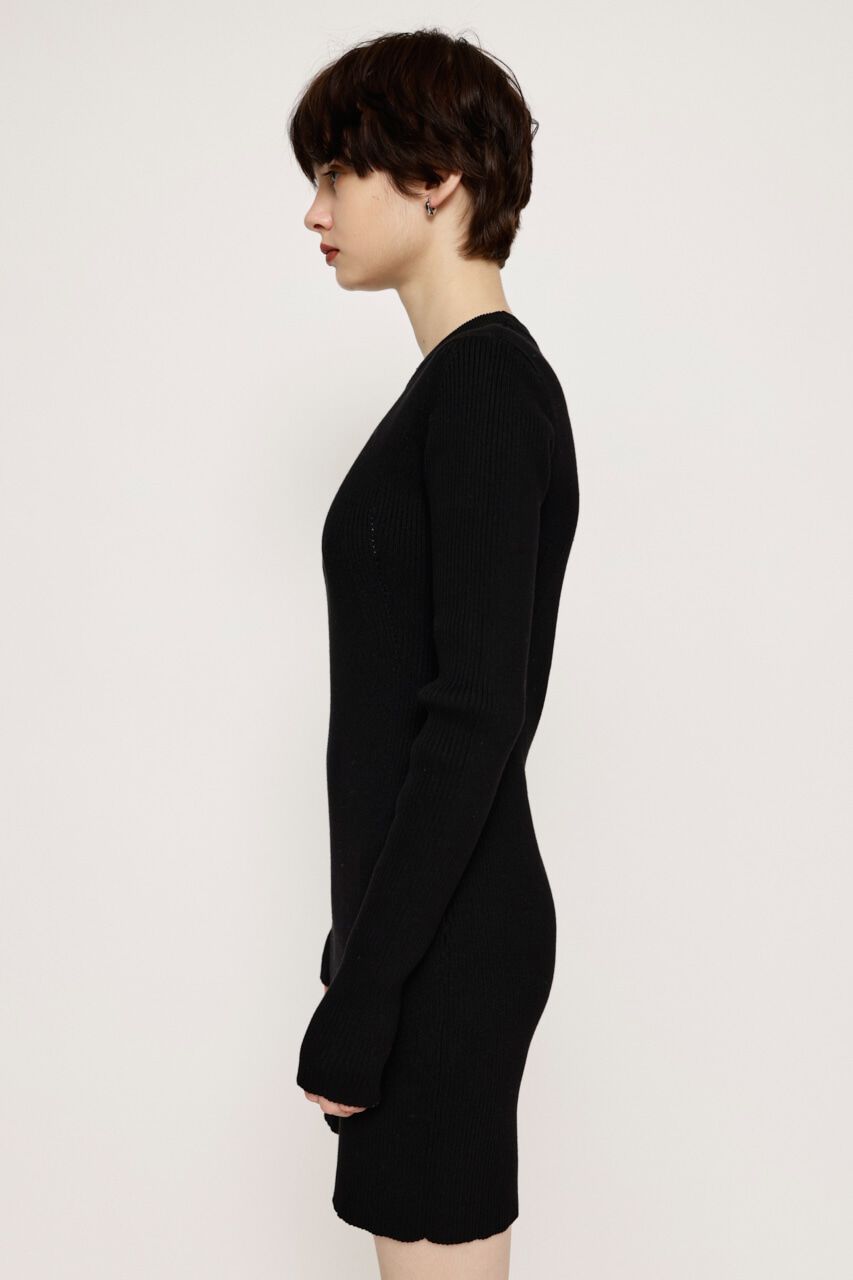 SLY「BI-COLOR RIB ショートワンピース」|ワンピース|