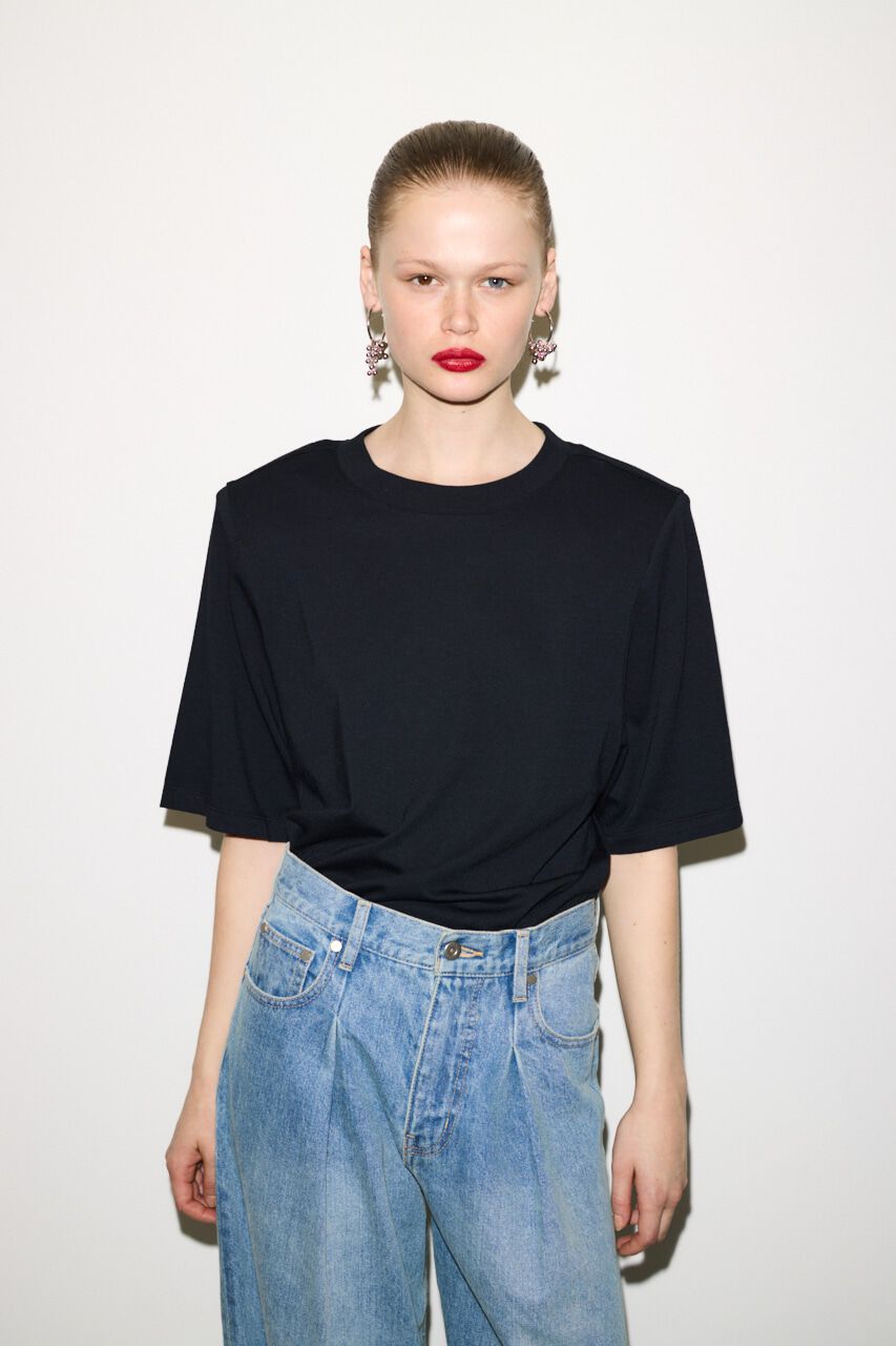 SLY「PADDED HALF SLEEVE Tシャツ」|Tシャツ・カットソー|BLK