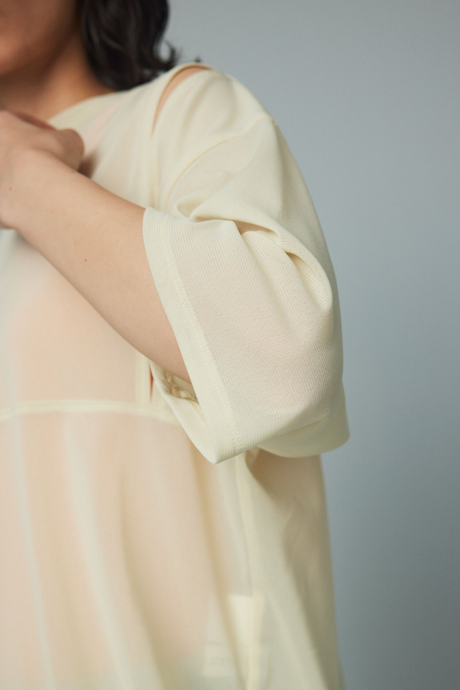 HeRIN.CYE「Mesh slit big Tshirt」|Tシャツ・カットソー|