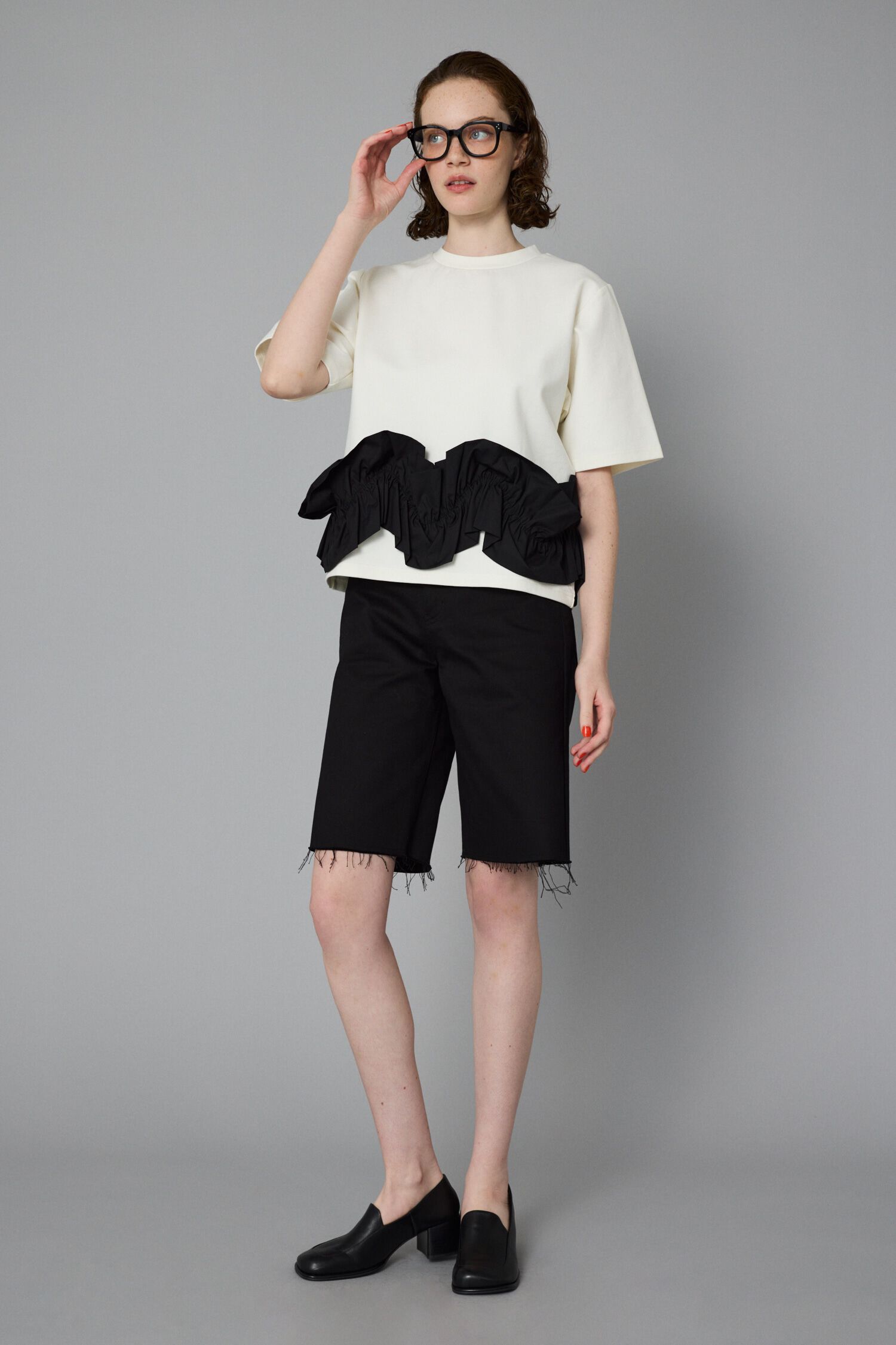HeRIN.CYE「Cut off half pants」|その他|BLK