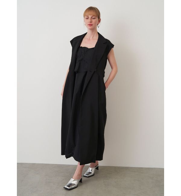 ELENDEEK「FRILL DRAPE COCOON OP」|ワンピース|