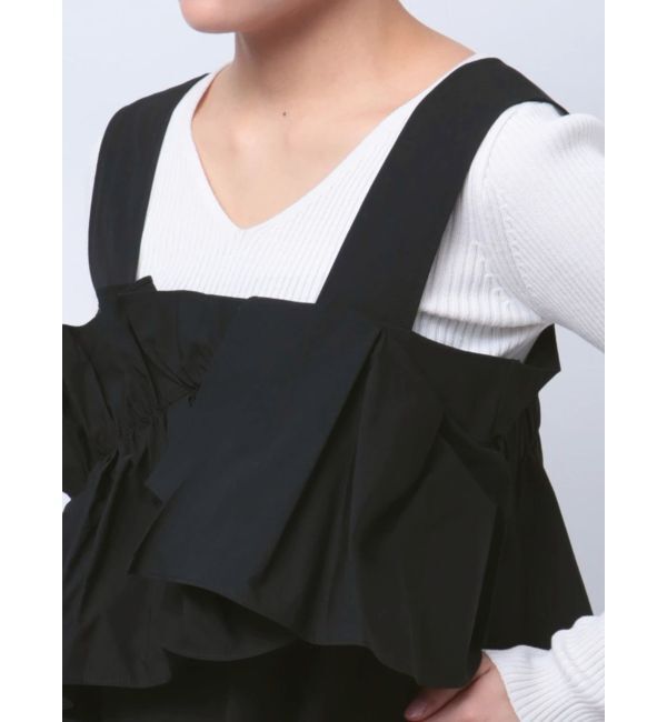 ELENDEEK「FRILL DRAPE COCOON OP」|ワンピース|