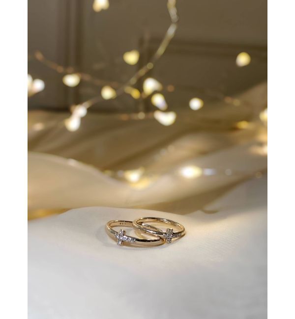RESEXXY「10k 7diamond cross ring」|リング|