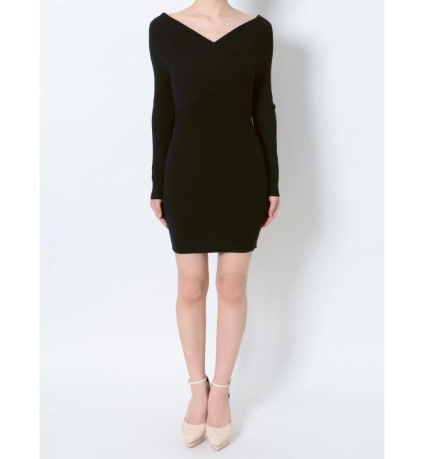 RESEXXY「フロントクロスニットタイトワンピース」|ワンピース|