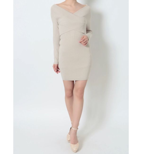 RESEXXY「フロントクロスニットタイトワンピース」|ワンピース|